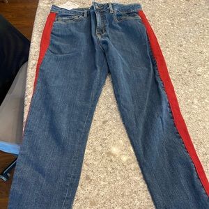 Junior Jeans w dark red stripe